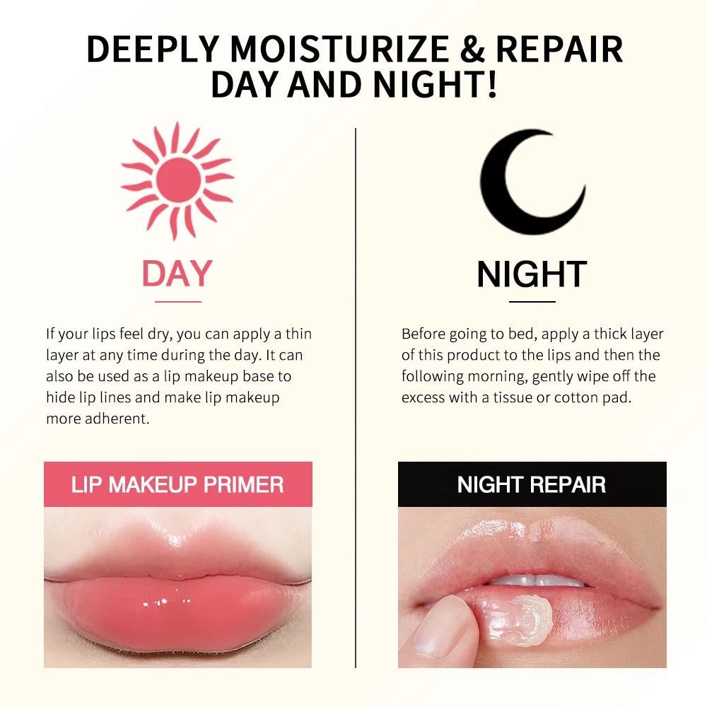 Lip Balm Collagen Lighten Melanin Lip Mask Exfoliating Fade Lip Line Dead Skin Moisturizing Brighten Repair Lip Care Products