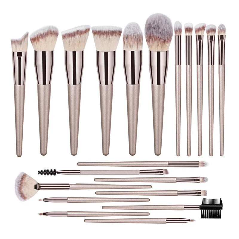 Champagne Finish Brush Set