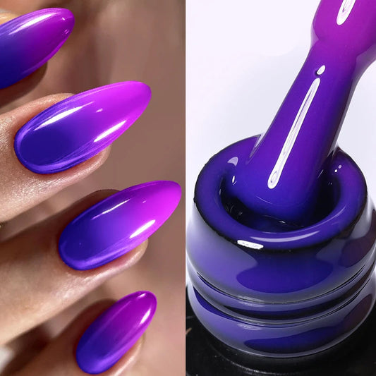 LILYCUTE 7ML Thermal Gel Nail Polish Ultra-thin Temperature Color Changing Gel Polish Semi Permanent UV Gel Nail Art Gel Varnish