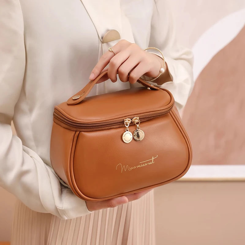 Reusable PU Leather Makeup Bag