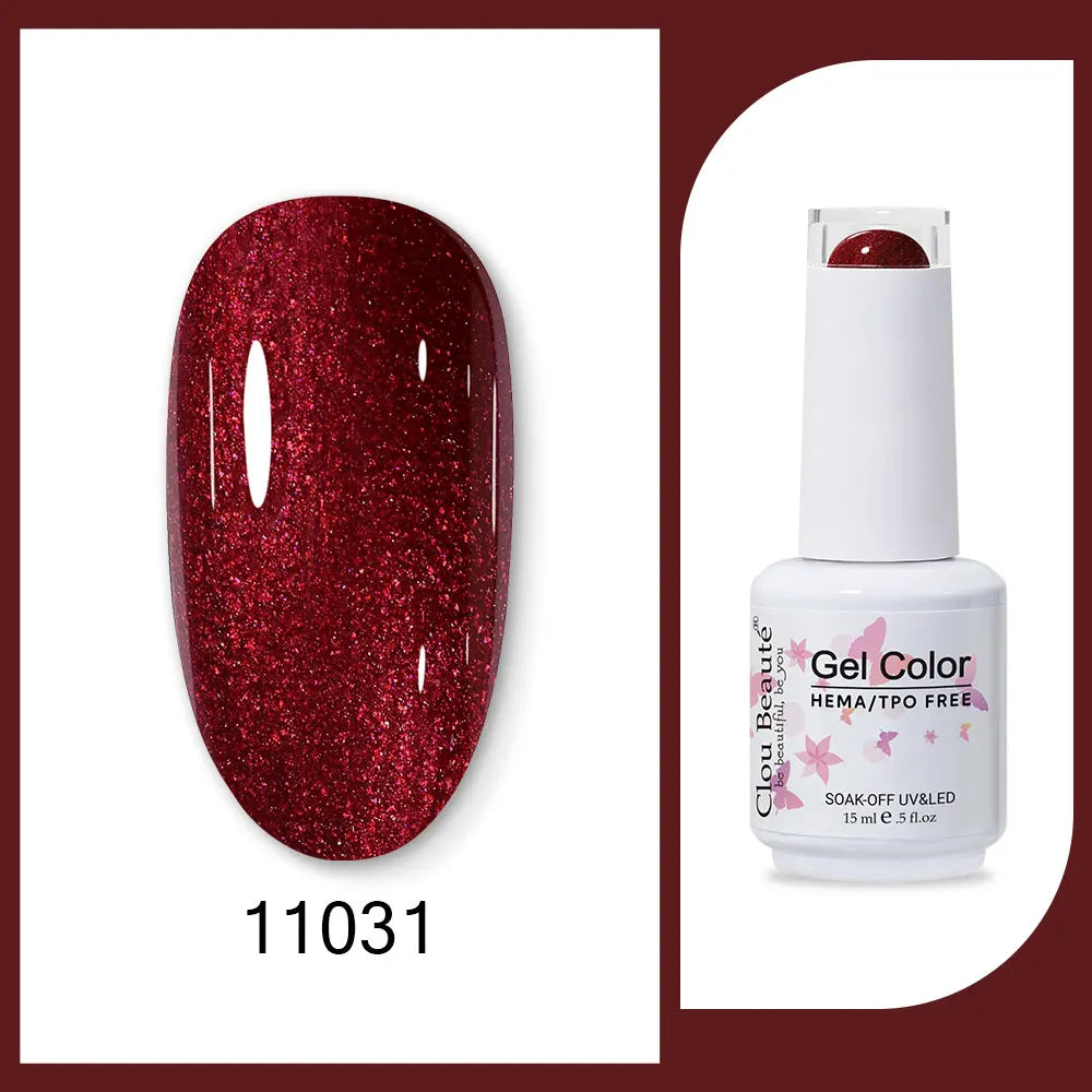 Clou Beaute 15ml HEMA TPO FREE Gel Nail Polish Bright Dark Army Green Gel Lacquer Semi Permanent Art Organic  Nail Gel Varnish