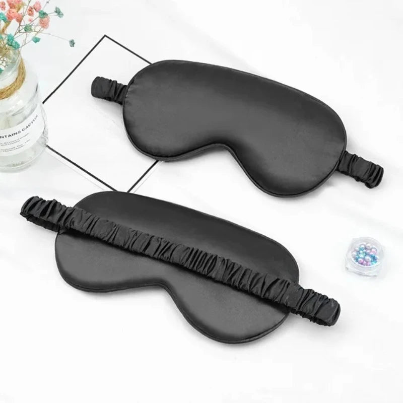 Silk Sleep Mask Soft Eye Masks 100% Blackout Adjustable Strap Zero Eye Pressure Blindfold for Uninterrupted Rest
