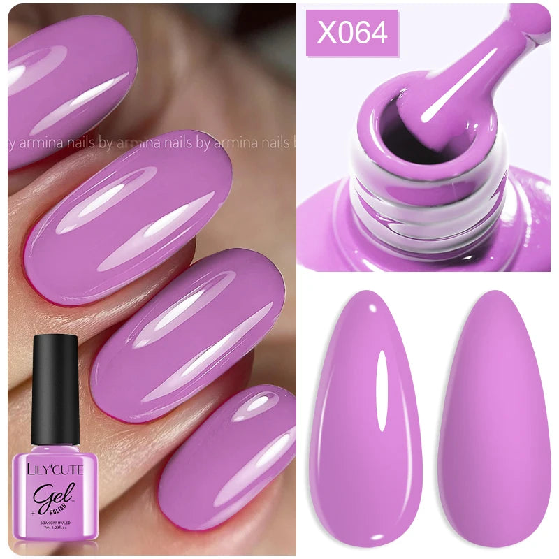 LILYCUTE 7ML Thermal Gel Nail Polish Ultra-thin Temperature Color Changing Gel Polish Semi Permanent UV Gel Nail Art Gel Varnish