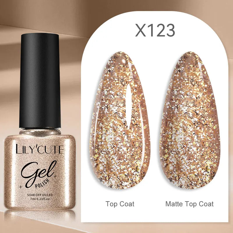 LILYCUTE 7ML Thermal Gel Nail Polish Ultra-thin Temperature Color Changing Gel Polish Semi Permanent UV Gel Nail Art Gel Varnish