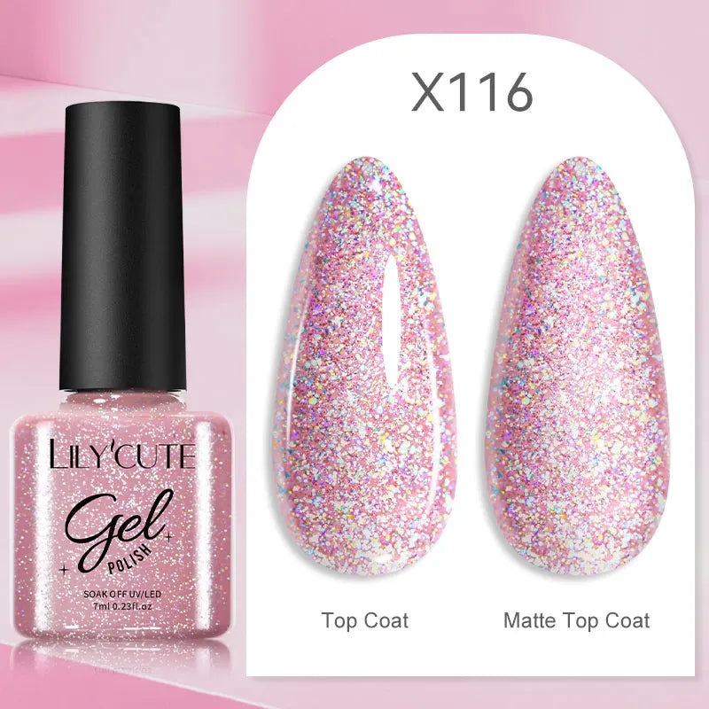 LILYCUTE 7ML Thermal Gel Nail Polish Ultra-thin Temperature Color Changing Gel Polish Semi Permanent UV Gel Nail Art Gel Varnish