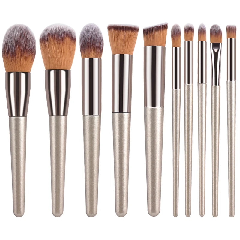 Champagne Finish Brush Set