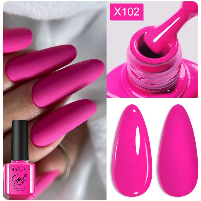 LILYCUTE 7ML Thermal Gel Nail Polish Ultra-thin Temperature Color Changing Gel Polish Semi Permanent UV Gel Nail Art Gel Varnish