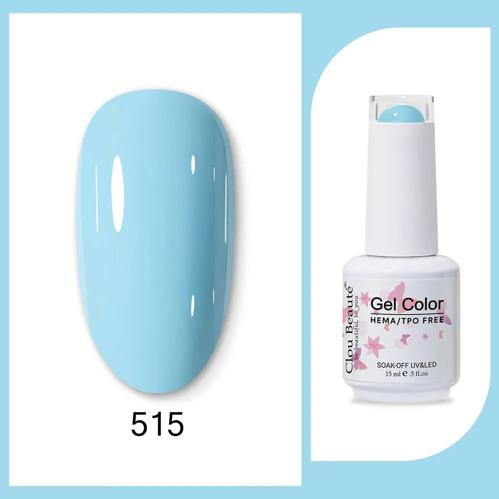 Clou Beaute 15ml HEMA TPO FREE Gel Nail Polish Bright Dark Army Green Gel Lacquer Semi Permanent Art Organic  Nail Gel Varnish