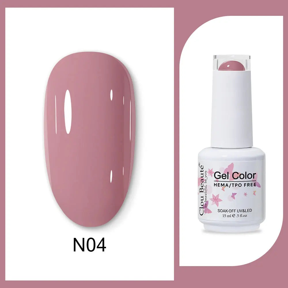 Clou Beaute 15ml HEMA TPO FREE Gel Nail Polish Bright Dark Army Green Gel Lacquer Semi Permanent Art Organic  Nail Gel Varnish