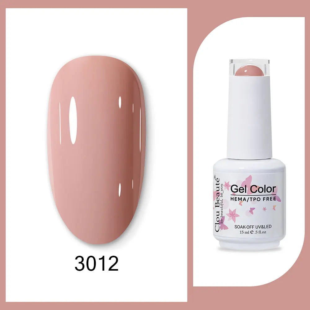 Clou Beaute 15ml HEMA TPO FREE Gel Nail Polish Bright Dark Army Green Gel Lacquer Semi Permanent Art Organic  Nail Gel Varnish