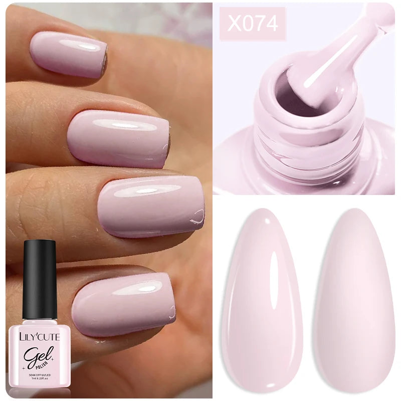 LILYCUTE 7ML Thermal Gel Nail Polish Ultra-thin Temperature Color Changing Gel Polish Semi Permanent UV Gel Nail Art Gel Varnish