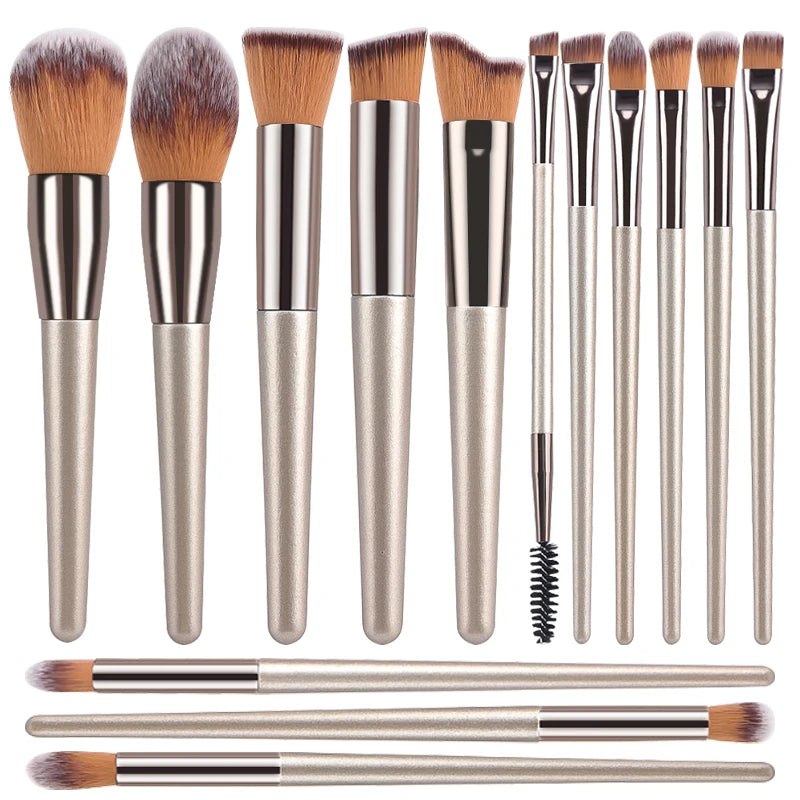 Champagne Finish Brush Set