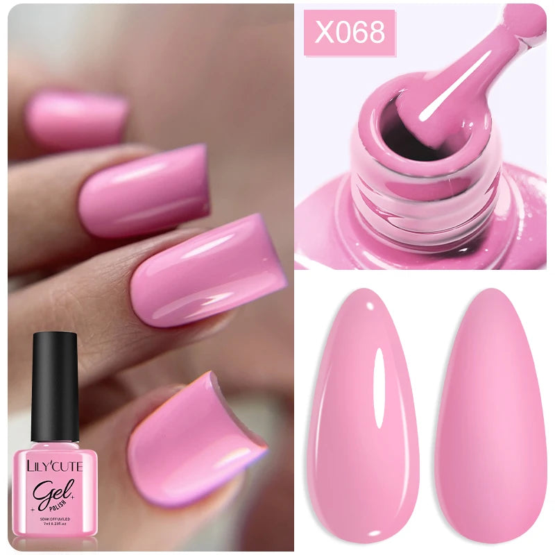 LILYCUTE 7ML Thermal Gel Nail Polish Ultra-thin Temperature Color Changing Gel Polish Semi Permanent UV Gel Nail Art Gel Varnish