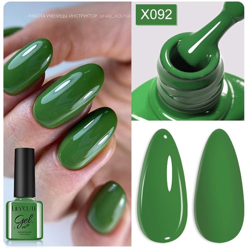 LILYCUTE 7ML Thermal Gel Nail Polish Ultra-thin Temperature Color Changing Gel Polish Semi Permanent UV Gel Nail Art Gel Varnish