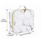 Marble Waterproof PU Cosmetic Storage Bag Professional Makeup Handbag Travel Makeup Desktop Organizer Toiletry Makeup Bag