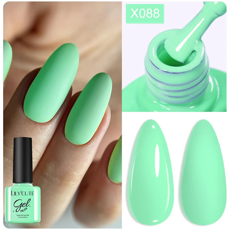 LILYCUTE 7ML Thermal Gel Nail Polish Ultra-thin Temperature Color Changing Gel Polish Semi Permanent UV Gel Nail Art Gel Varnish