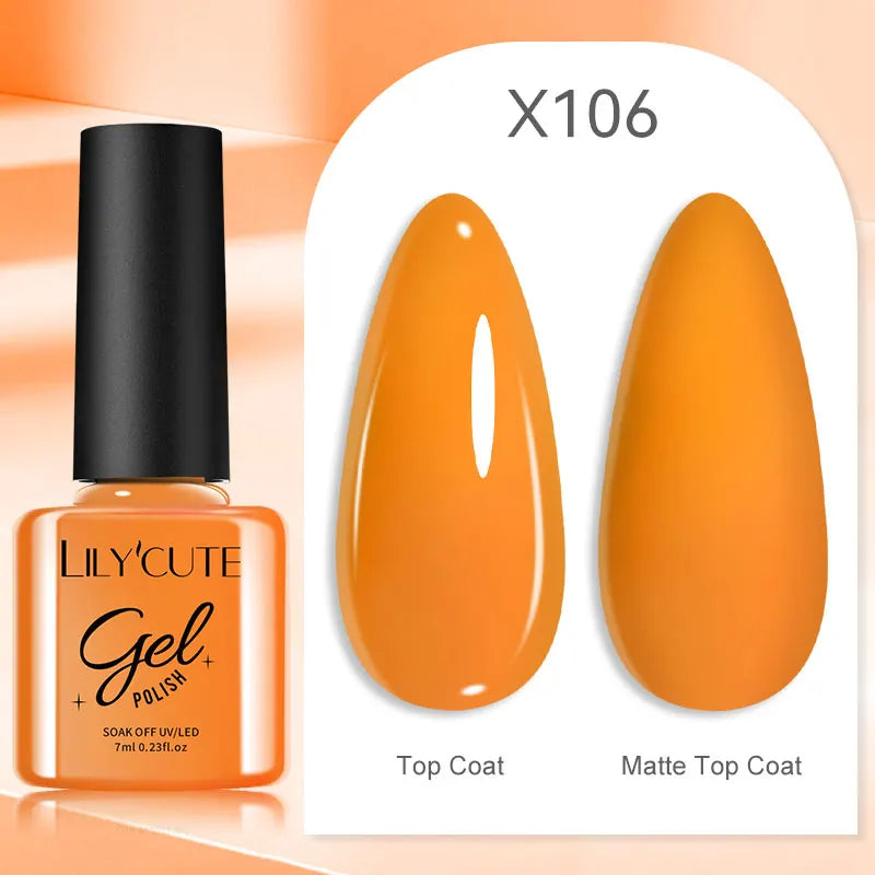 LILYCUTE 7ML Thermal Gel Nail Polish Ultra-thin Temperature Color Changing Gel Polish Semi Permanent UV Gel Nail Art Gel Varnish