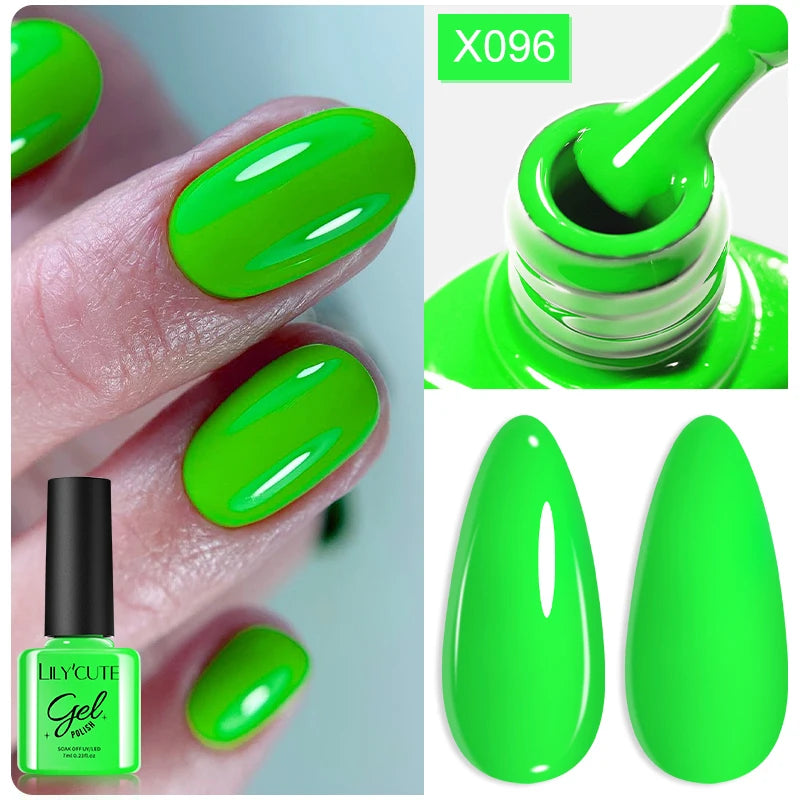 LILYCUTE 7ML Thermal Gel Nail Polish Ultra-thin Temperature Color Changing Gel Polish Semi Permanent UV Gel Nail Art Gel Varnish