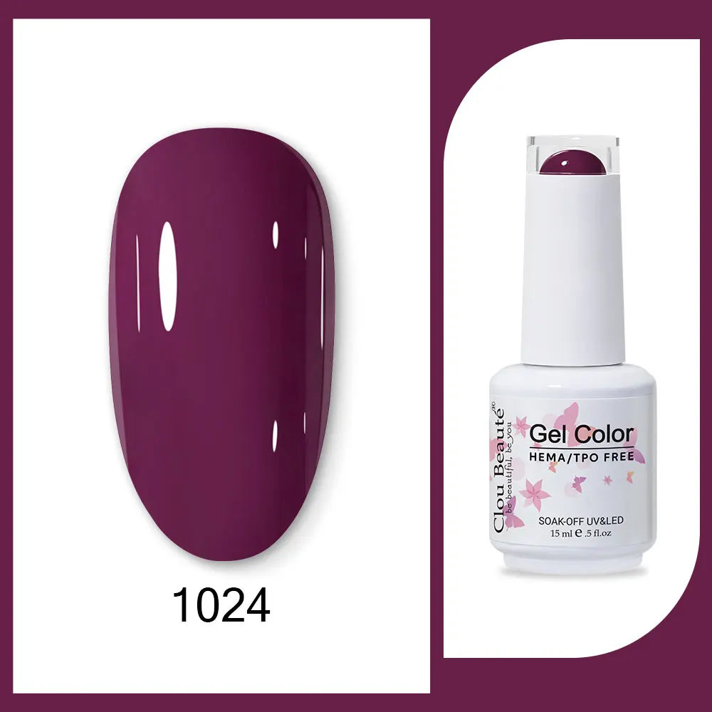 Clou Beaute 15ml HEMA TPO FREE Gel Nail Polish Bright Dark Army Green Gel Lacquer Semi Permanent Art Organic  Nail Gel Varnish