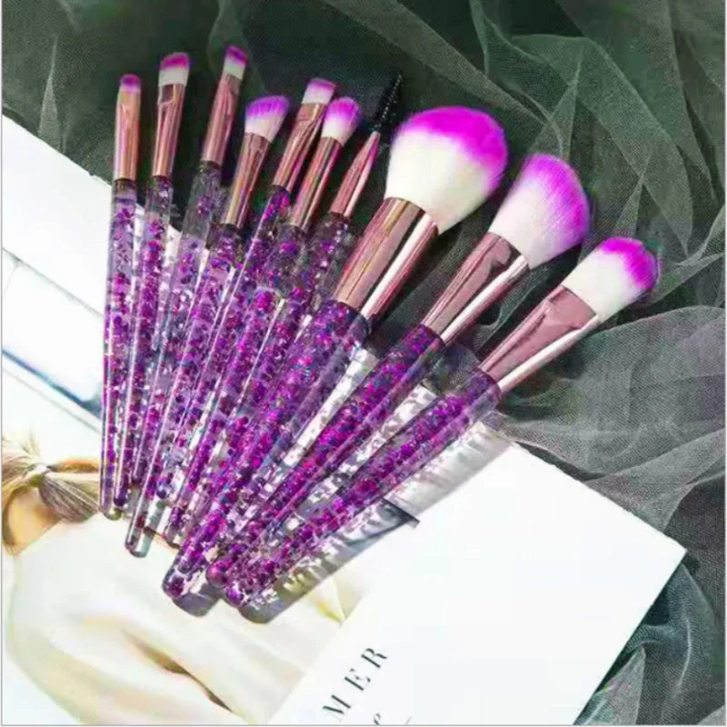 Ten Piece Makeup Brushes
