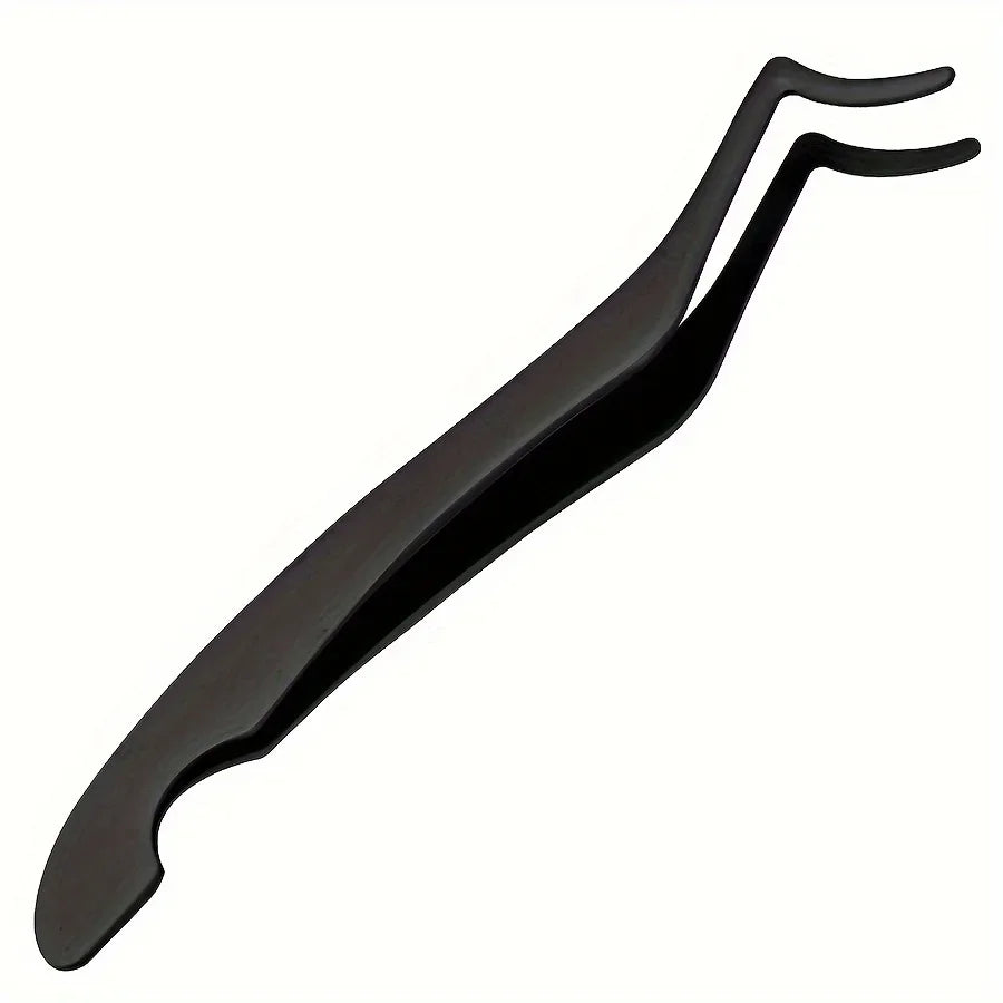 Eyelash Curler High Density Flower Grafting Eyelash Tool Seahorse Shaped Design Straight and Curved Eyelash Extension Tweezers