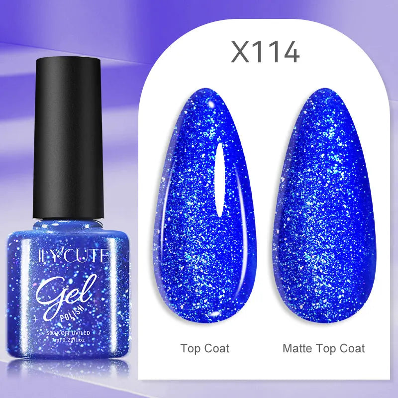 LILYCUTE 7ML Thermal Gel Nail Polish Ultra-thin Temperature Color Changing Gel Polish Semi Permanent UV Gel Nail Art Gel Varnish