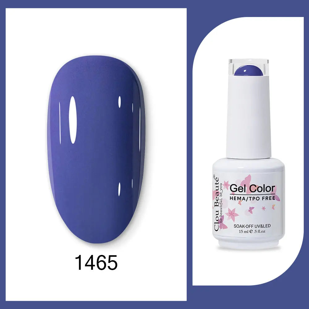 Clou Beaute 15ml HEMA TPO FREE Gel Nail Polish Bright Dark Army Green Gel Lacquer Semi Permanent Art Organic  Nail Gel Varnish