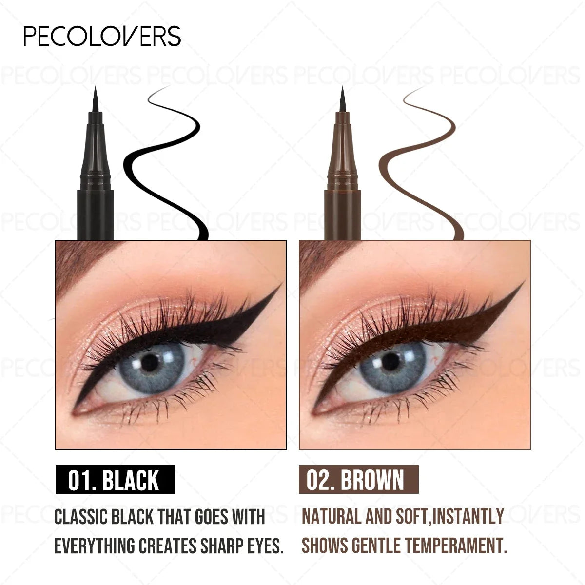 Three Piece Liquid Eyeliner Set