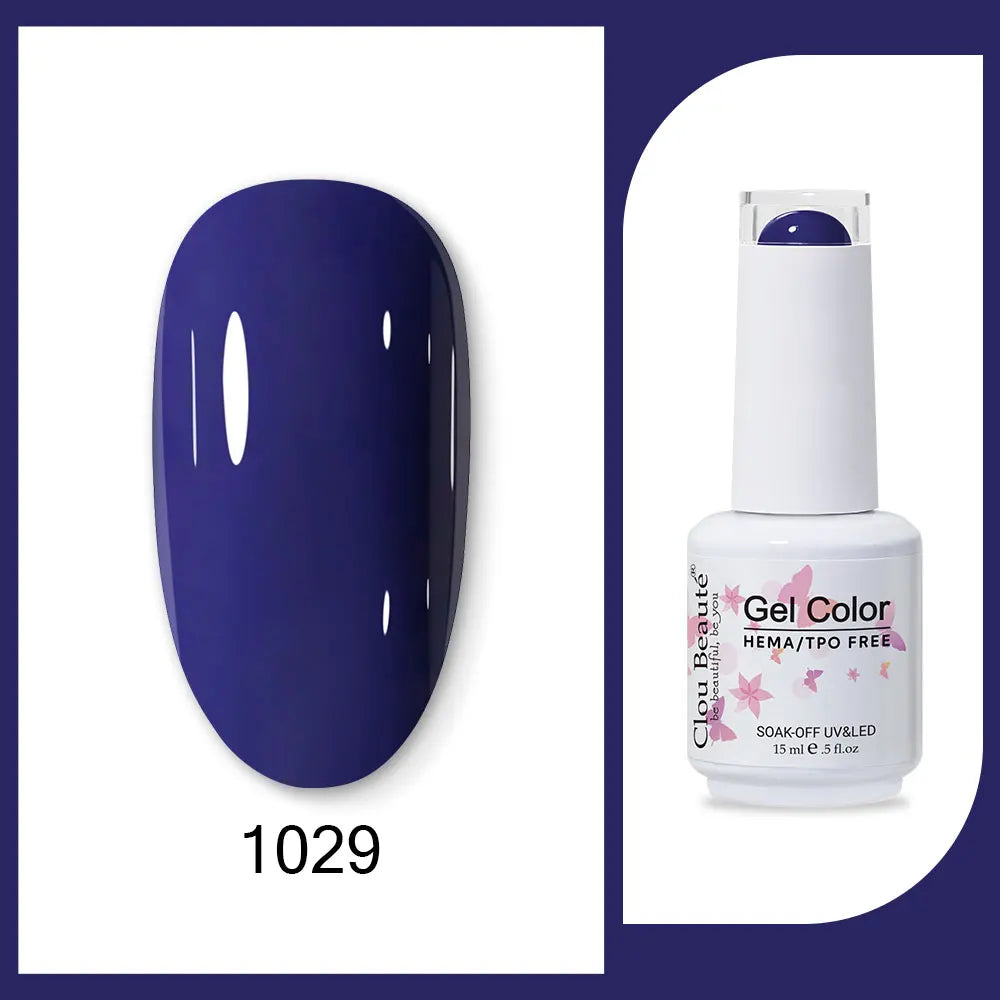 Clou Beaute 15ml HEMA TPO FREE Gel Nail Polish Bright Dark Army Green Gel Lacquer Semi Permanent Art Organic  Nail Gel Varnish