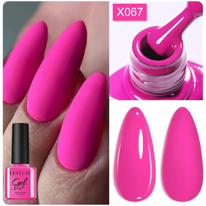LILYCUTE 7ML Thermal Gel Nail Polish Ultra-thin Temperature Color Changing Gel Polish Semi Permanent UV Gel Nail Art Gel Varnish