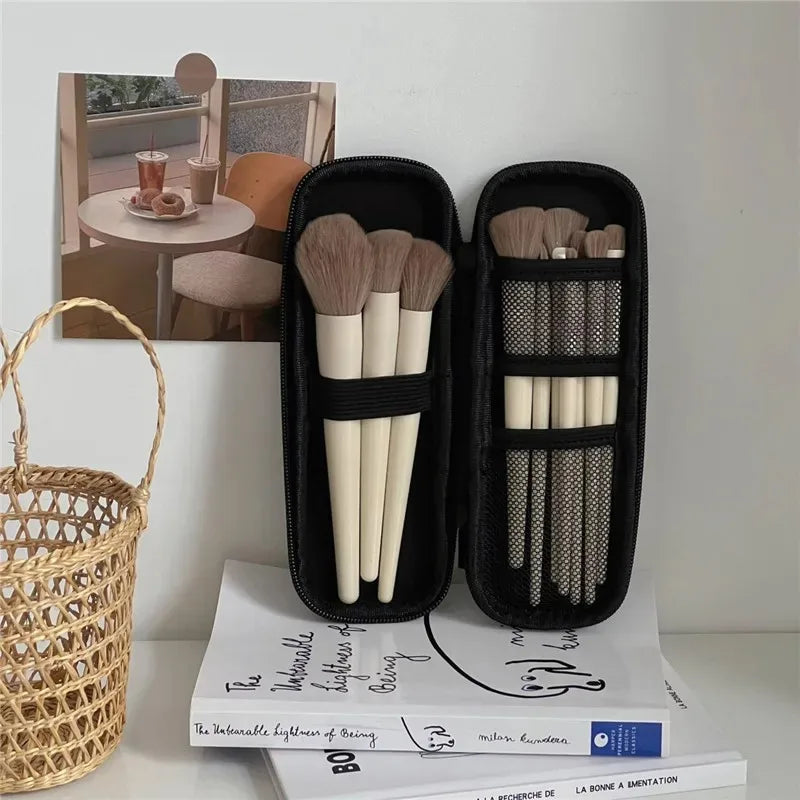 Double Zipper Makeup Brush Case