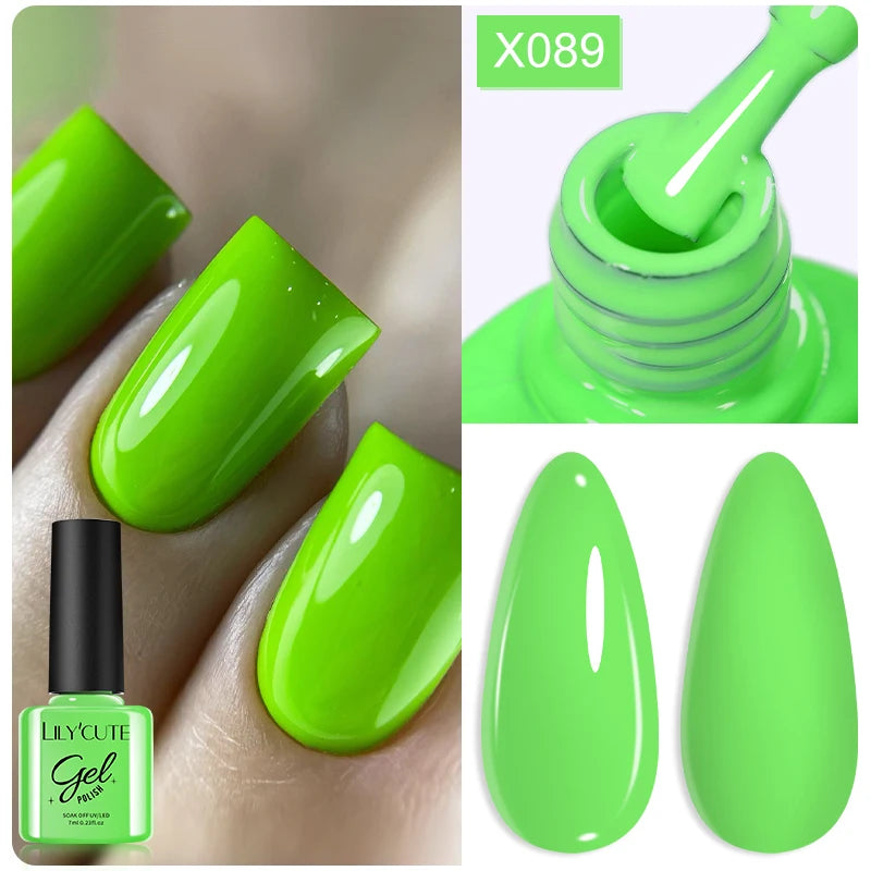 LILYCUTE 7ML Thermal Gel Nail Polish Ultra-thin Temperature Color Changing Gel Polish Semi Permanent UV Gel Nail Art Gel Varnish