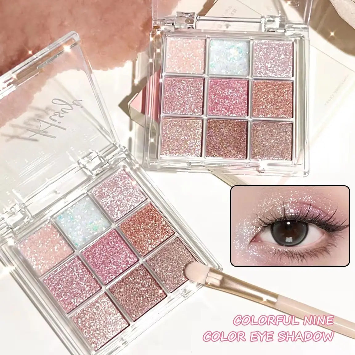 Pearlescent Glitter Eyeshadow Palette