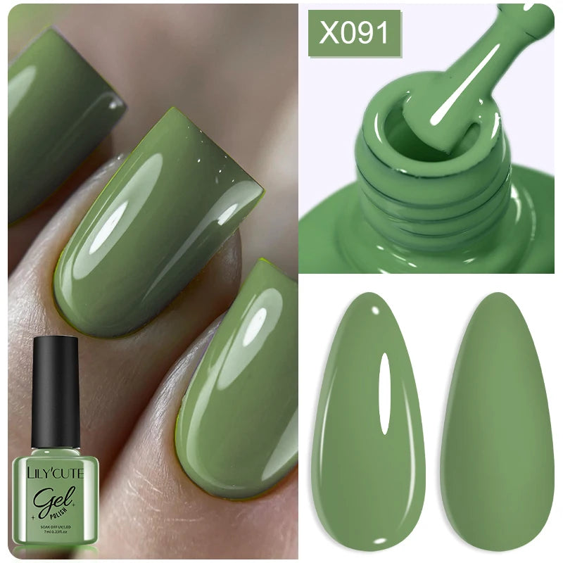 LILYCUTE 7ML Thermal Gel Nail Polish Ultra-thin Temperature Color Changing Gel Polish Semi Permanent UV Gel Nail Art Gel Varnish