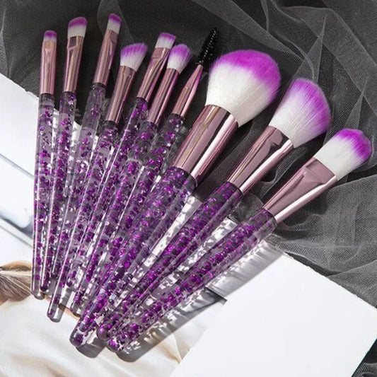 Ten Piece Makeup Brushes