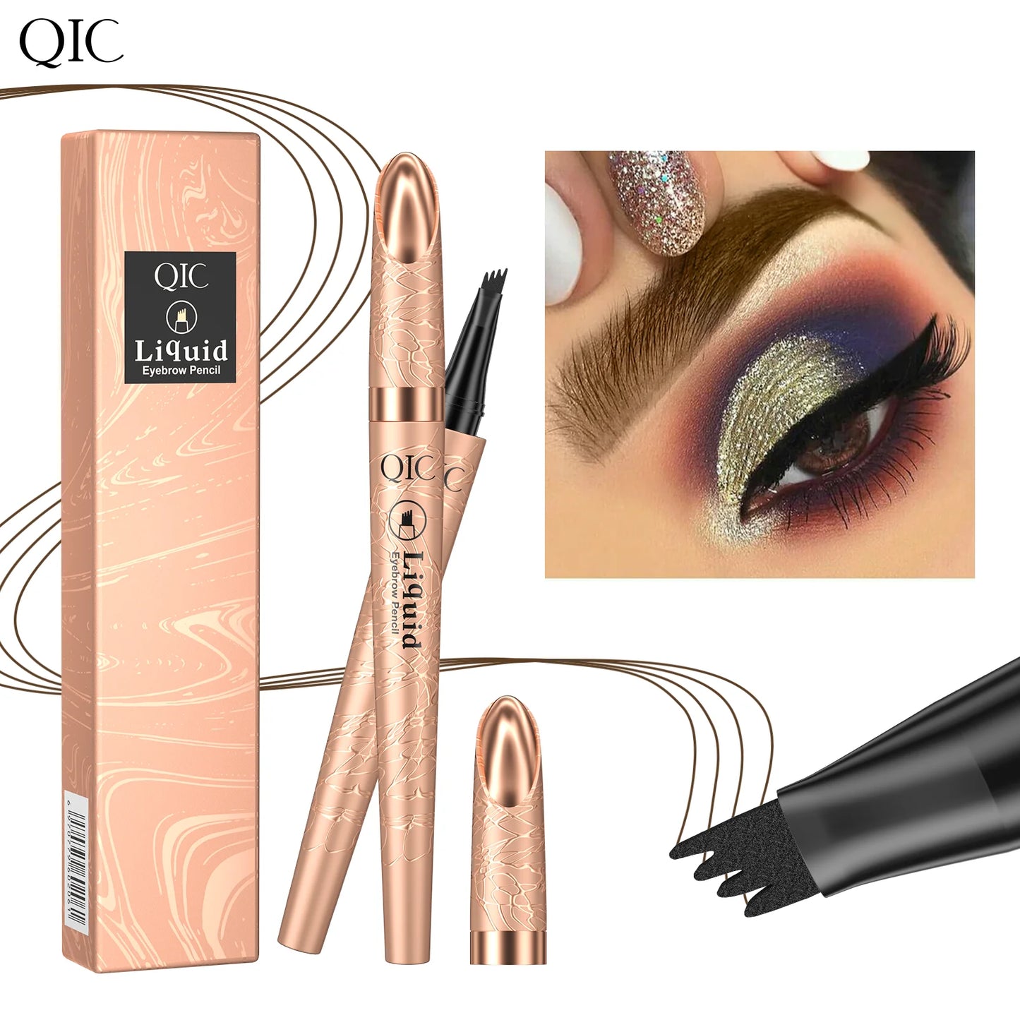 Four-Tip Waterproof Brow Pen
