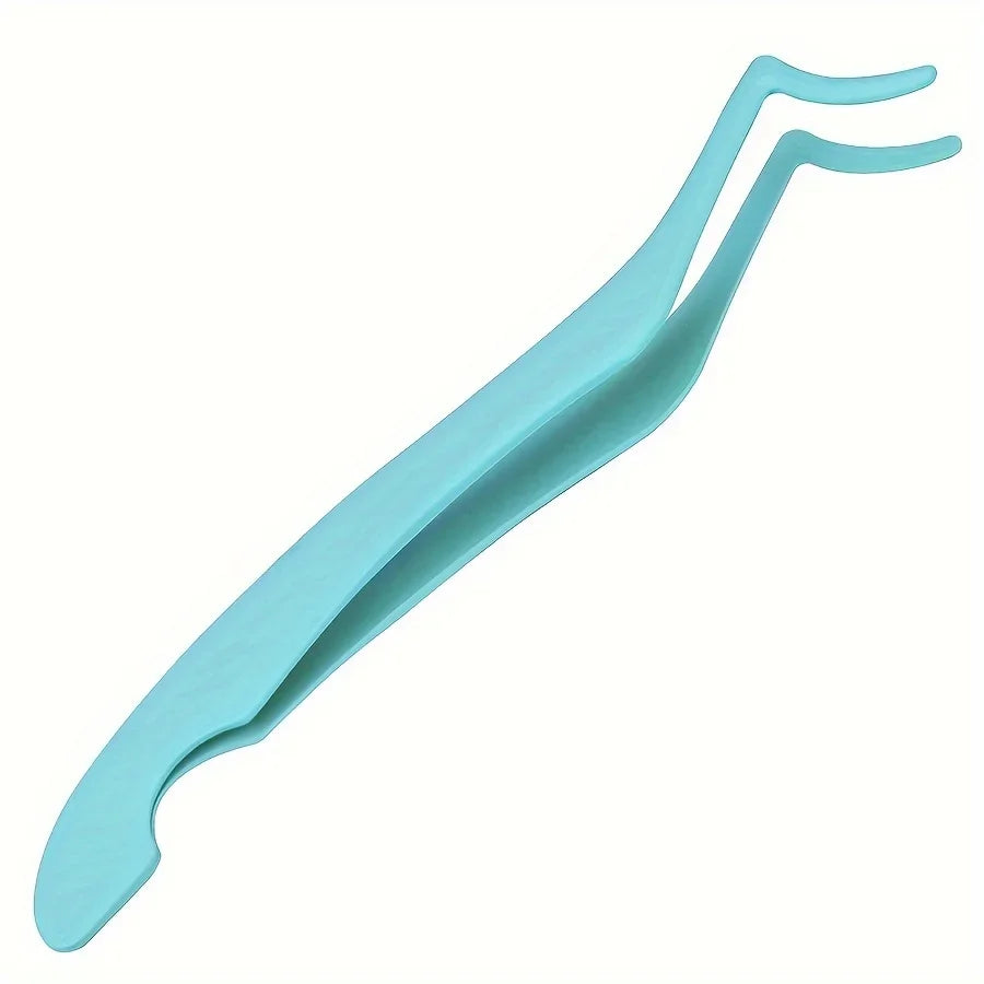 Eyelash Curler High Density Flower Grafting Eyelash Tool Seahorse Shaped Design Straight and Curved Eyelash Extension Tweezers