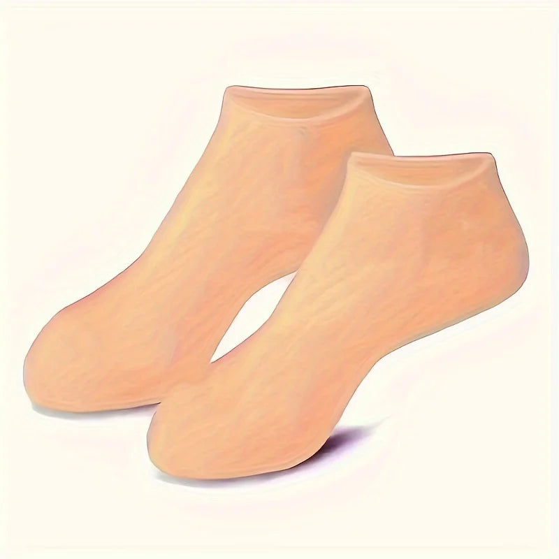2 Pack Silicone Foot Socks - Deep Nourishing Cracked Feet Gel Spa Relaxing Massage Foot Care