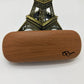 High Quality Wood Grain Hard Kit Holder Metal Reading Glasses Case For Men And Women PU Leather Eyeglass Box