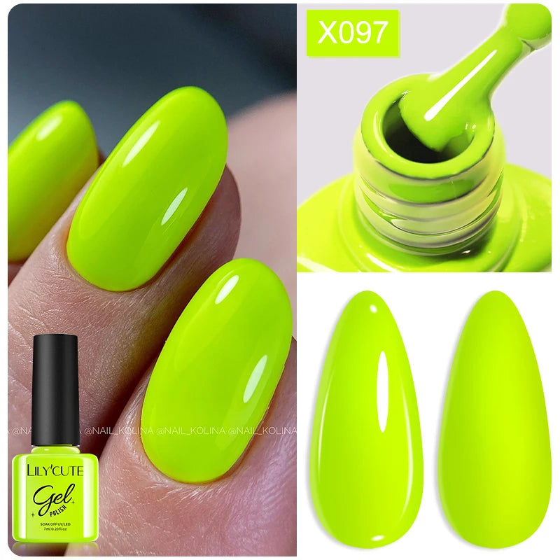 LILYCUTE 7ML Thermal Gel Nail Polish Ultra-thin Temperature Color Changing Gel Polish Semi Permanent UV Gel Nail Art Gel Varnish