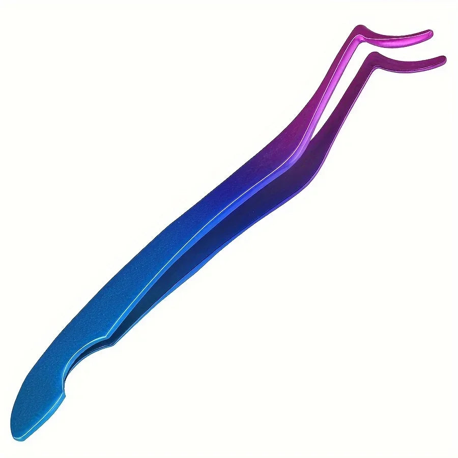 Eyelash Curler High Density Flower Grafting Eyelash Tool Seahorse Shaped Design Straight and Curved Eyelash Extension Tweezers