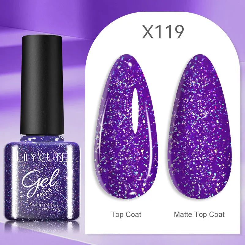 LILYCUTE 7ML Thermal Gel Nail Polish Ultra-thin Temperature Color Changing Gel Polish Semi Permanent UV Gel Nail Art Gel Varnish