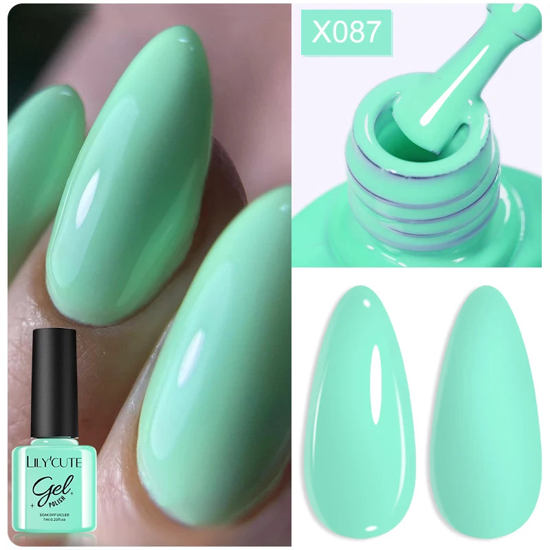 LILYCUTE 7ML Thermal Gel Nail Polish Ultra-thin Temperature Color Changing Gel Polish Semi Permanent UV Gel Nail Art Gel Varnish