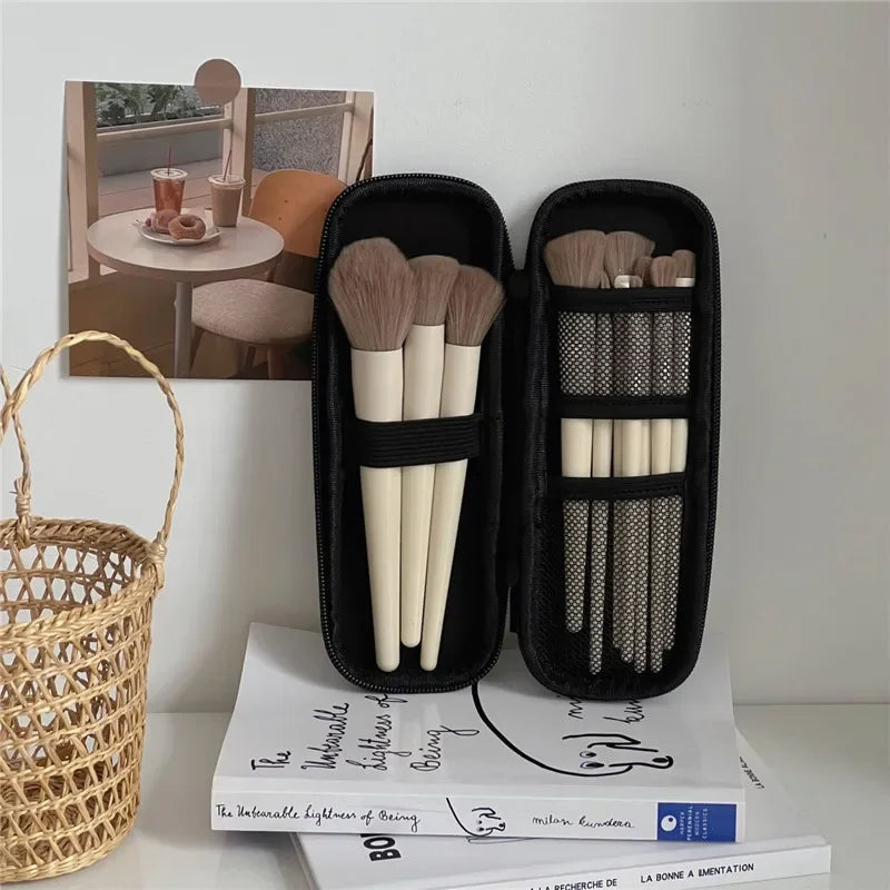 Double Zipper Makeup Brush Case