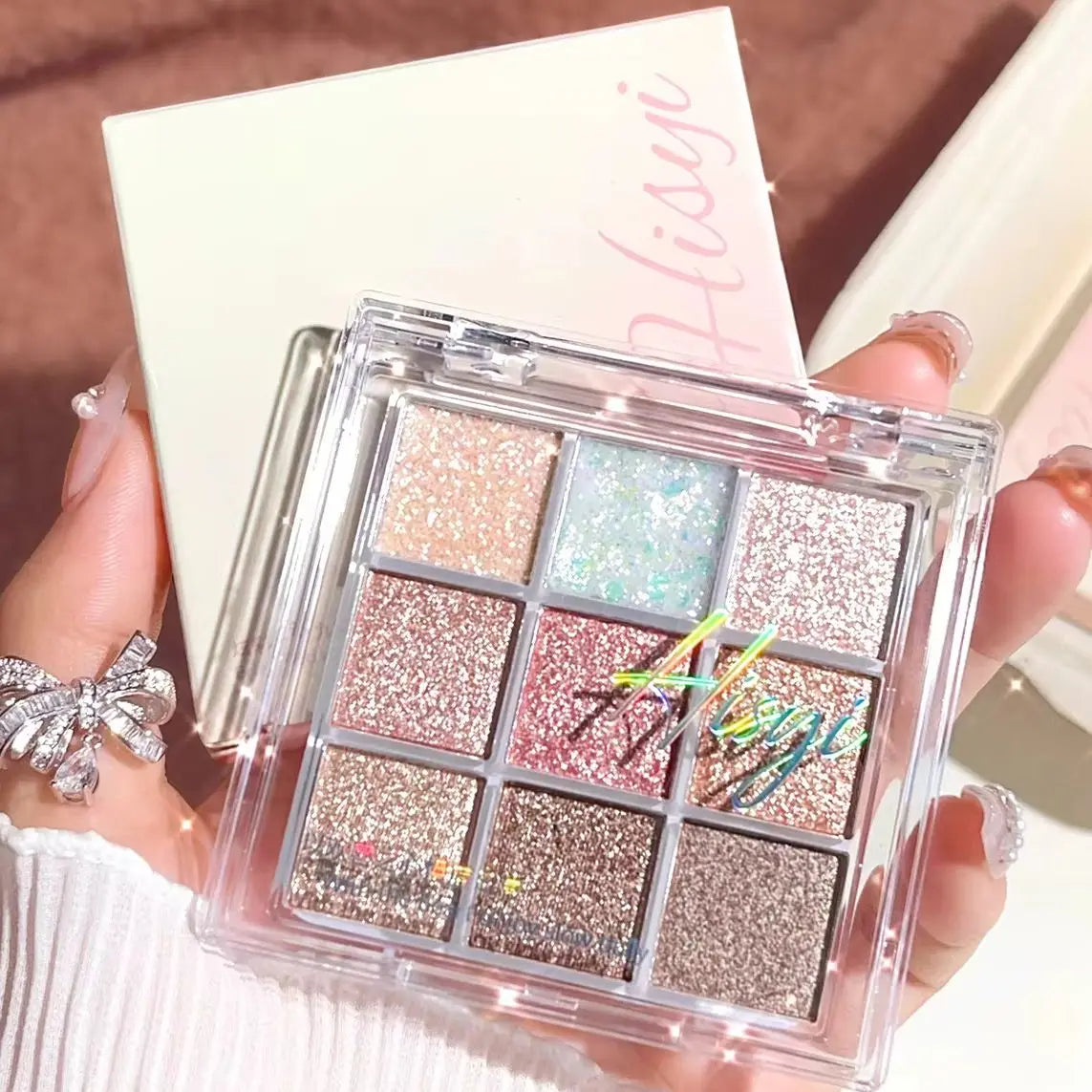 Pearlescent Glitter Eyeshadow Palette