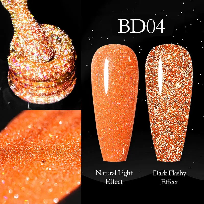 VENALISA Reflective Disco Glitter Full Coverage Super Diamond Sparkle Pigment Gel Nail Polish Soak off UV LED Nail Gel Varnish