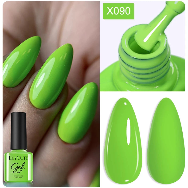 LILYCUTE 7ML Thermal Gel Nail Polish Ultra-thin Temperature Color Changing Gel Polish Semi Permanent UV Gel Nail Art Gel Varnish